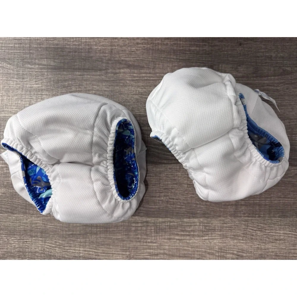 I Play Swim Diapers Ocean Sea Animals Print‎ UPF 50+ Size 24 Months Lot of 2